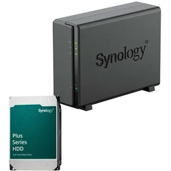 Synology DiskStation DS124 1 Einschub NAS-Server Leergehäuse + 1x Synology Plus 3.5" SATA 6Gb/s Festplatte 16 TB