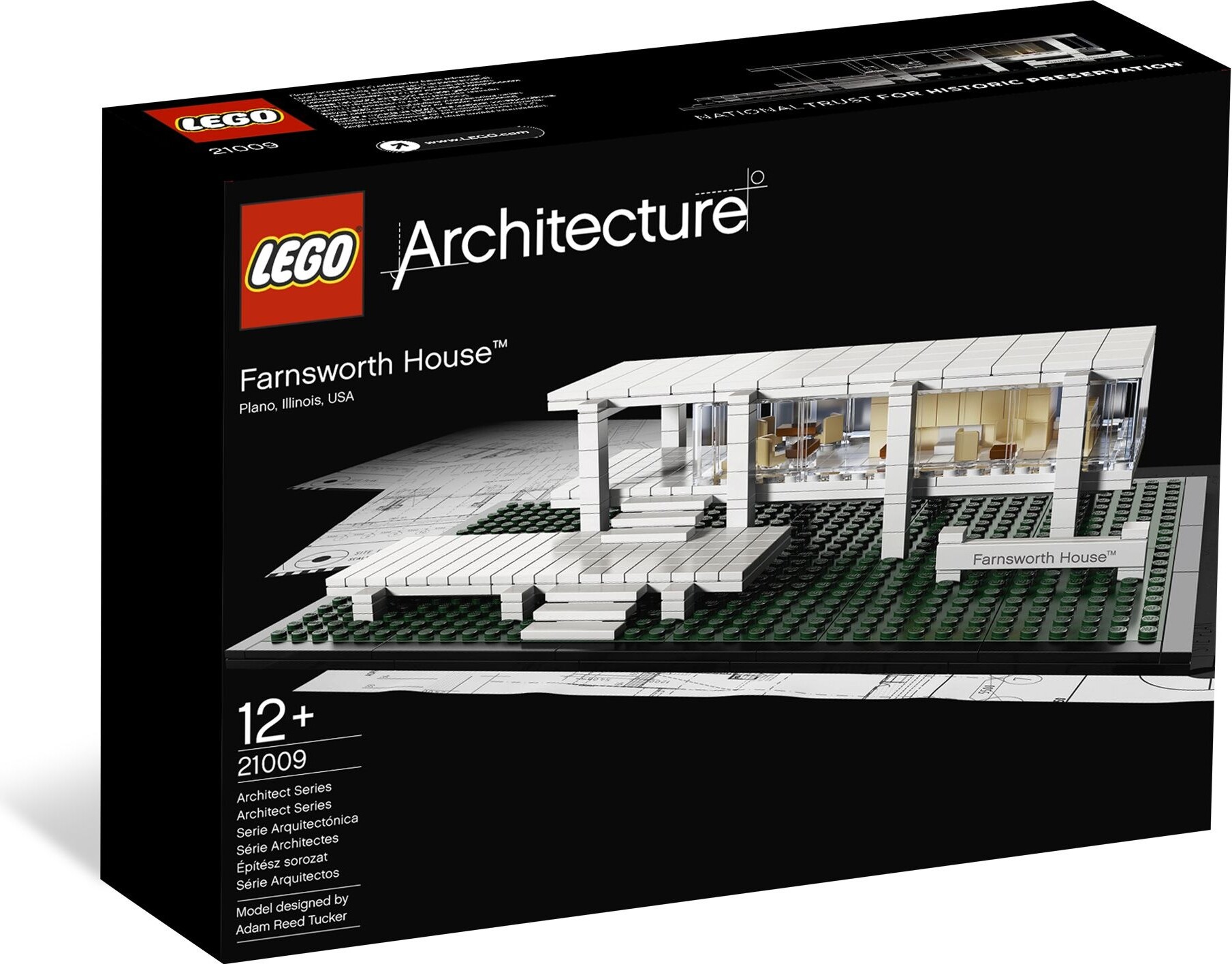 Lego Farnsworth House, 25 cm, 7 cm, 12 Jahr(e), 546 Stück, Grün, Weiß