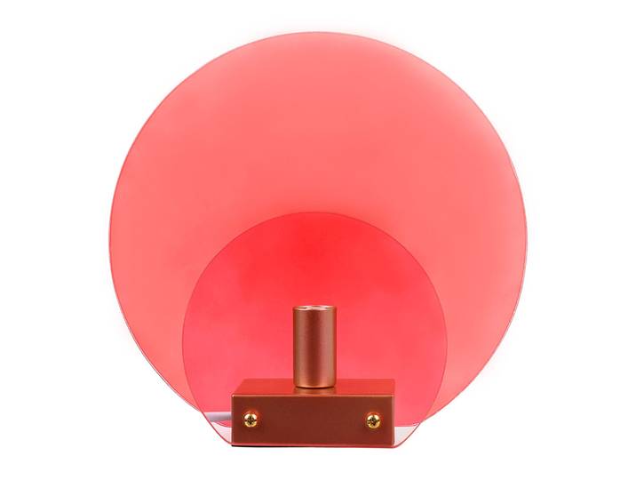 Lampe en verre Bowie rose