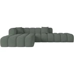 ECKSOFA Ottomane Links OLEA-L2 - 289x176x71 cm Grün