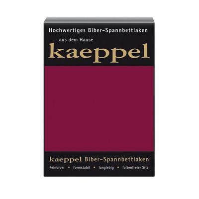 Spannbettlaken KAEPPEL "Spannbettlaken Biber", rot (bordeaux), L:200cm, Biber, Obermaterial: 100% Baumwolle, Bettlaken, Spannbettlaken, 100% Baumwolle, kuschelig weich ideal für Winter