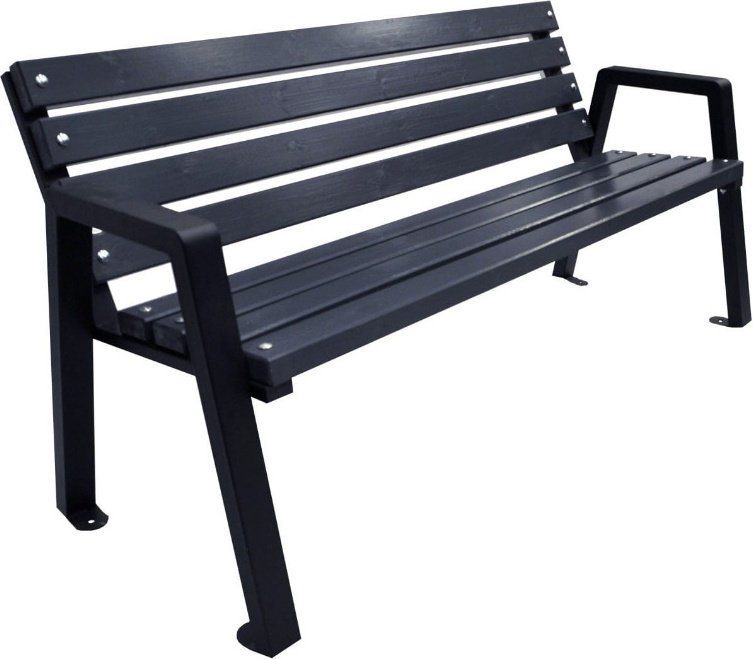 Holzbank Parkbank Gartenbank Sitzbank Gartenmöbel; grau, 125cm