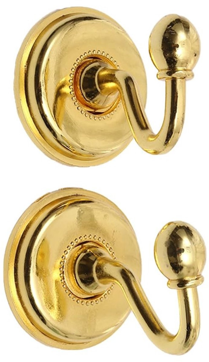 Allecto Vintage Gouden Wandhaken voor Kleding en Accessoires inclusief schroeven