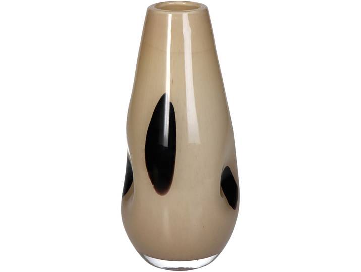 Vase Myko Beige Glas D 12 H 25 cm