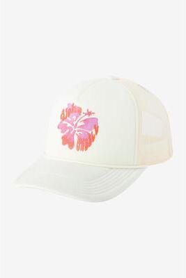 O'Neill s Hibiscus Hawaii Trucker Hat in Tofu, Polyester