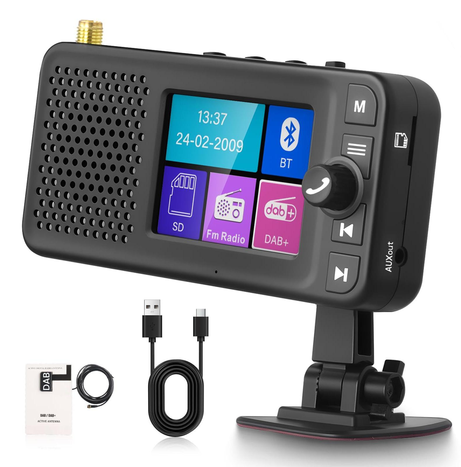 Lustrens Draagbare DAB/DAB+ FM en Bluetooth luidspreker met kleurendisplay
