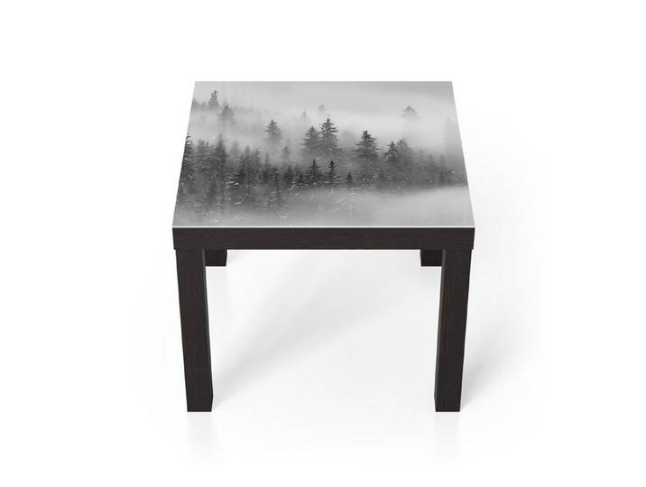 DEQORI Couchtisch 'Nebelwald Stille', Glas Beistelltisch Glastisch modern
