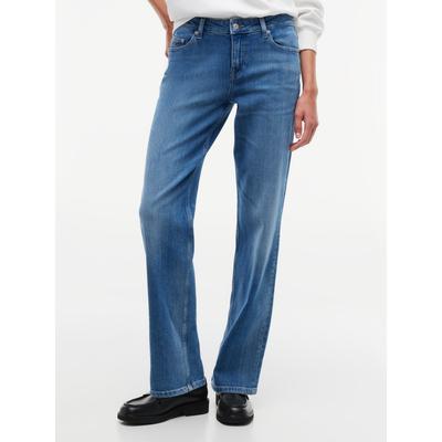 Straight-Jeans TOMMY JEANS "SOPHIE LOW RISE STRAIGHT DJ5137", Damen, Gr. 29, Länge 30, blau (denim medium), Jeans Straight-Jeans, Baumwollmischung, straight fit