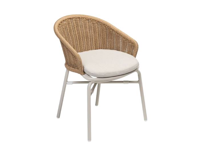 Premium Outdoor Stuhl „Venice“ mit Armlehnen Ivory/Natural LLR Collection