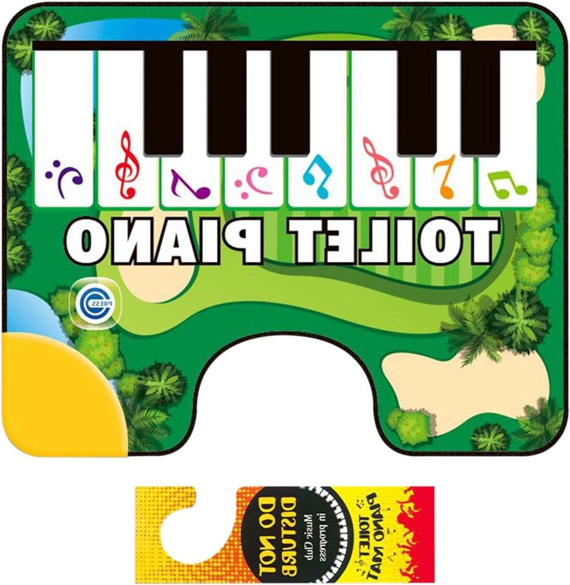 Toilet Piano Mat Badkamer Muziekmat met Muziekfunctie - 60 x 48 cm