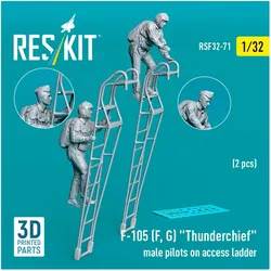 ResKit F-105 (F, G) Thunderchief male pilots on access ladder (2 pcs) (3D Printed)