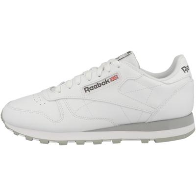 Sneaker REEBOK "Reebok Leather Sneaker low Unisex Erwachsene Schuhe", Herren, Gr. 41, weiß, Glattleder, Schuhe Sneaker, Perforationen