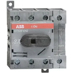 ABB Trennschalter ohne Sicherung 4P 63A DIN-Schien, Schalter + Taster, Schwarz, Grau