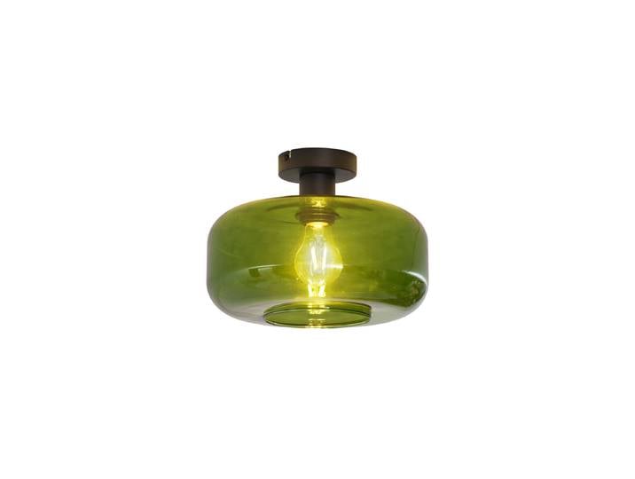 Plafonnier rétro noir avec verre vert - Bizle