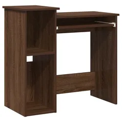 vidaXL Schreibtisch mit Regal Braun Eichen-Optik 84x40x78 cm