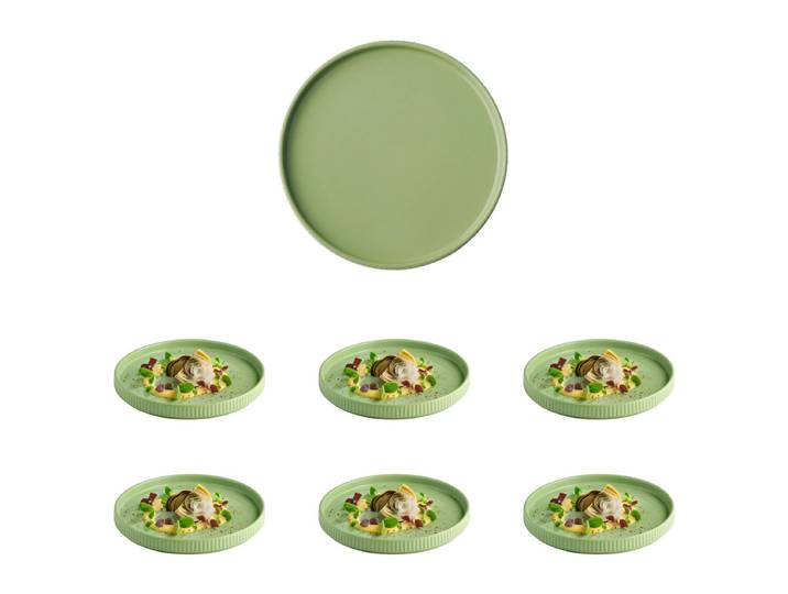 Assiette The Grid Ø 20cm Vert/Vert Lot de