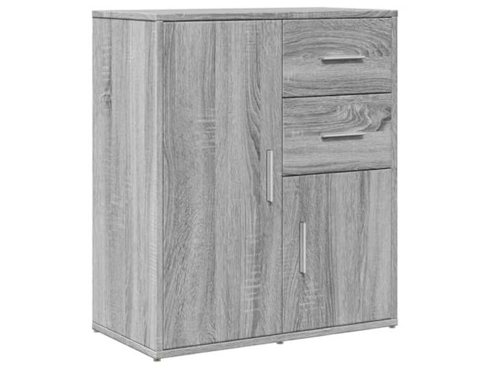 HGFDVCMR Sideboard Grau Sonoma 60x31x70 cm Kommode aus Holzwerkstoff Kompakter Beistellschrank für Wohnzimmer und Büro mit stabiler Abstellfläche und pflegeleichter Holzoptik.