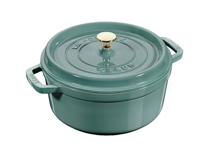 Staub - Cocotte en Fonte Ronde avec Couvercle à Picots 24 cm Eucalyptus - STAUB