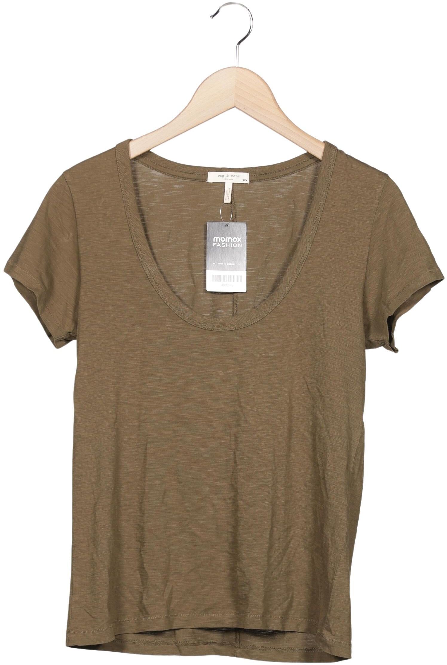 rag & bone Damen T-Shirt, Grün, Gr. M, Baumwolle - Second Hand
