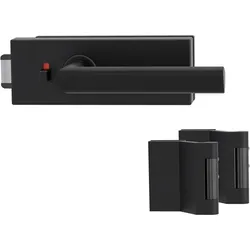 Griffwerk Glastürbeschlag PURISTO S mit Griff TRI 134 smart2lock Flüster 3-tlg. Bänder TRI 134 Graphitschwarz