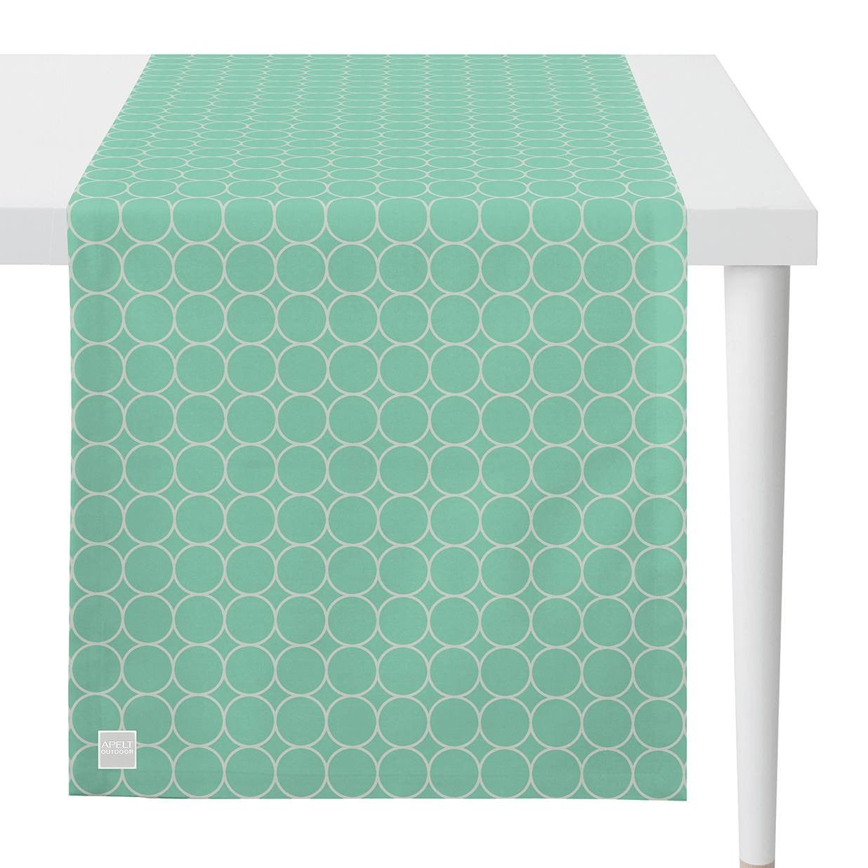 home24 Tafelloper 3973 met grafisch ontwerp, turquoise, Breedte: 46 cm, Lengte: 135 cm