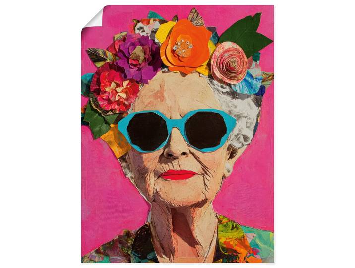 Artland Wild und fabelhaft, Frau mit Blumenkranz Bilder von Frauen 1 Stk. tlg. als Alubild, Leinwandbild, Poster, Wandaufkleber in verschied. Grössen