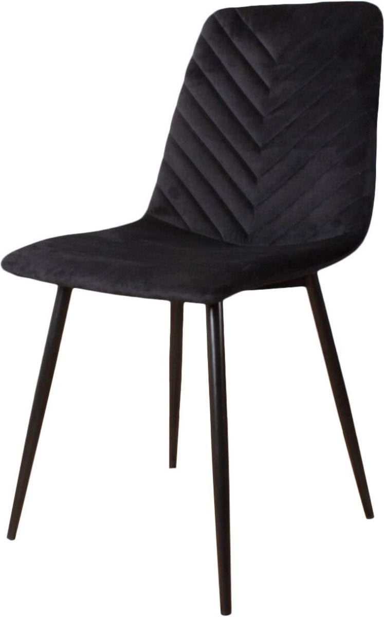 DS4U Gaby eetkamerstoel Velvet Zwart