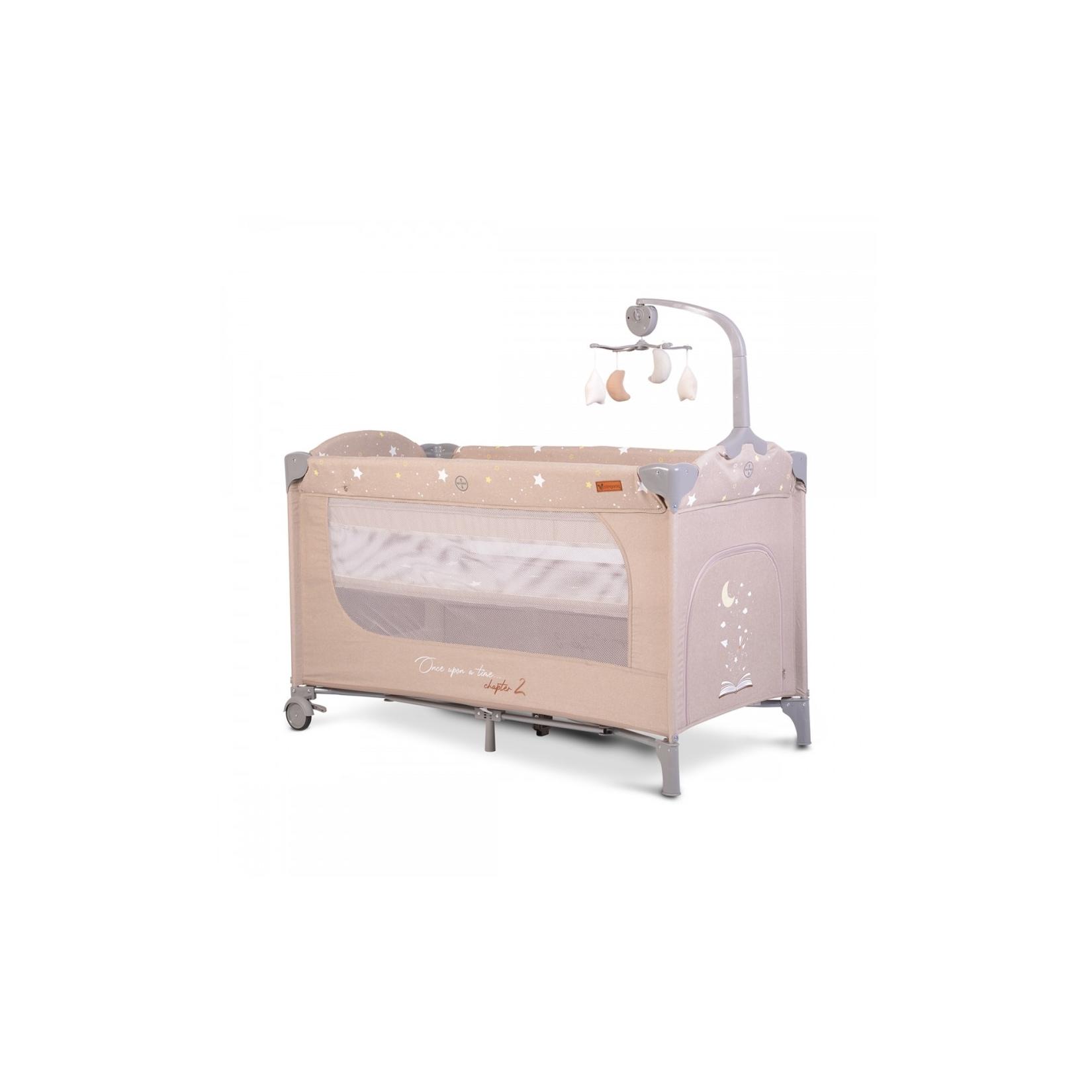 Cangaroo Reisebett Once upon a time, 2 Ebenen, Seiteneingang, Matratze, Mobile beige