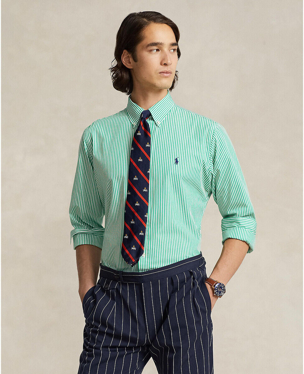 POLO RALPH LAUREN Chemise rayée Slim Fit popeline stretch