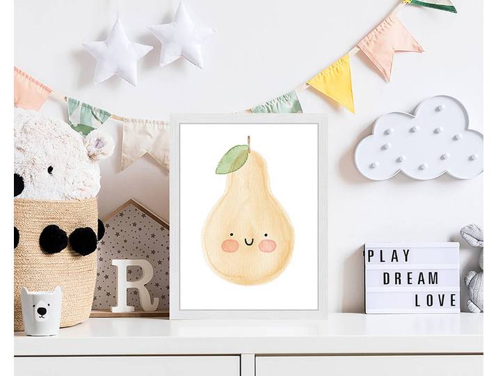 Bild Hello Pear 33 x 43cm Multicolor