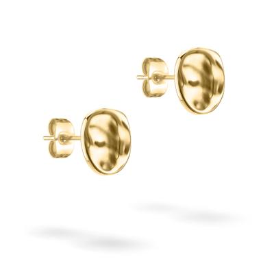 Paar Ohrstecker LIEBESKIND BERLIN "Schmuck Geschenk Edelstahl Ohrringe Organics", gold (gelbgoldfarben), Ohrringe, Damen, Edelstahl
