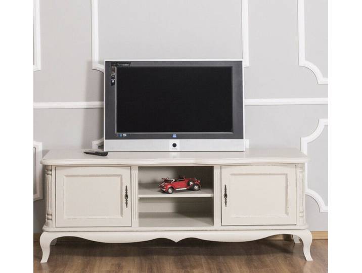 Vintage TV Lowboard hellbeige shabby chic