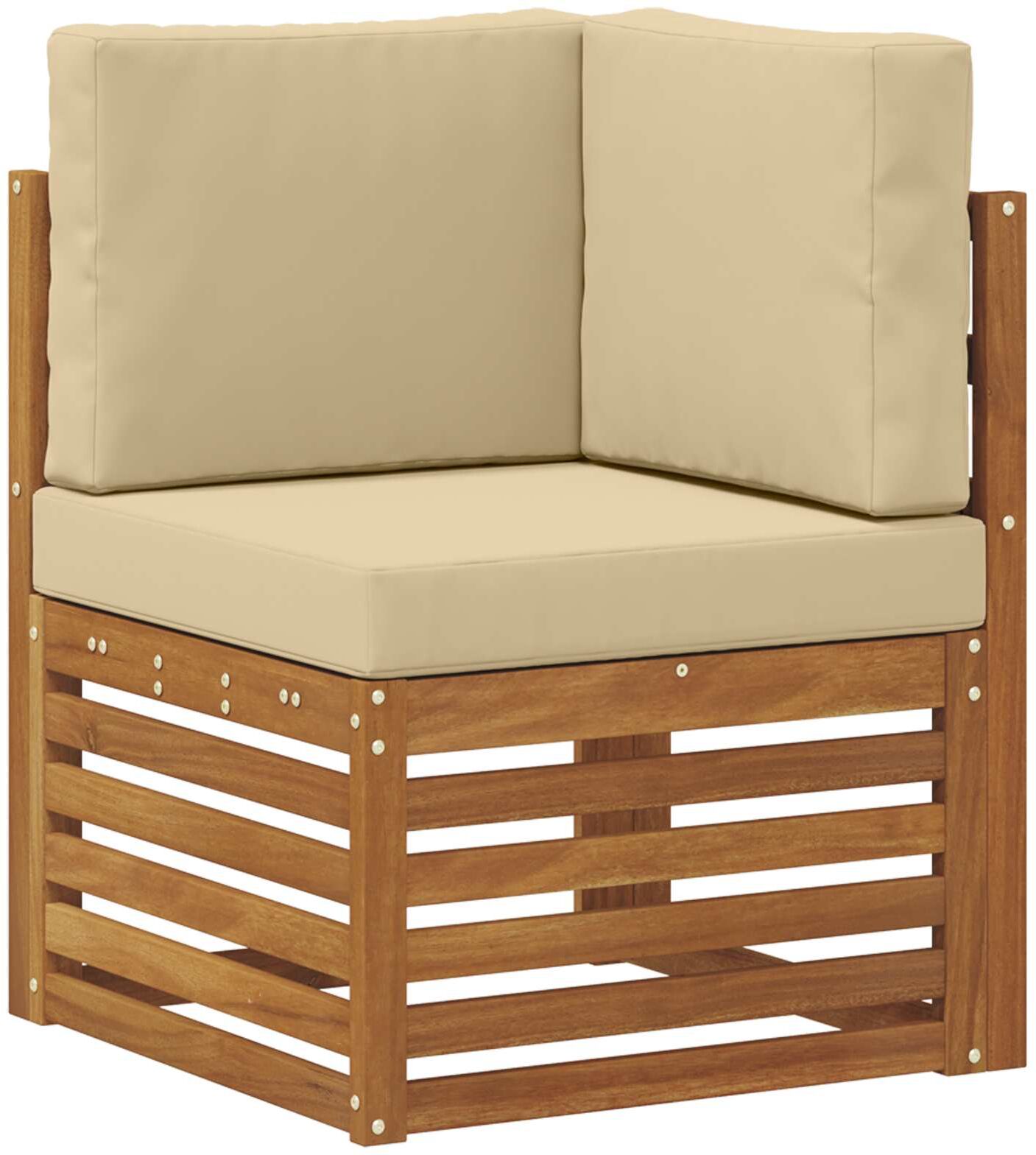 vidaXL Ensemble de canapés d'extérieur 7 pc Natural and Beige