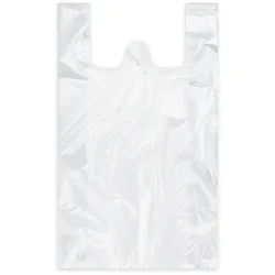 Hemdchen-Tragetasche (HDPE) weiß 30+18 x 55cm `10kg`