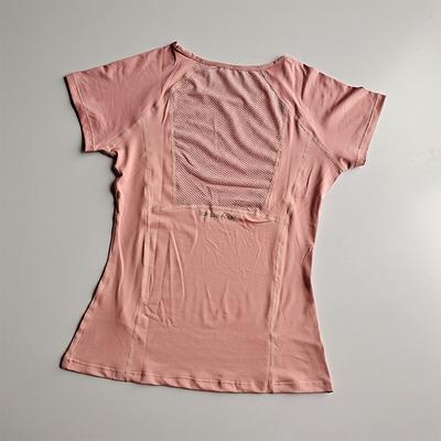 Fusion Finds Women's Workout Shirt Quick Dry Mesh Yoga & Running Fitness T Shirt lightpink m