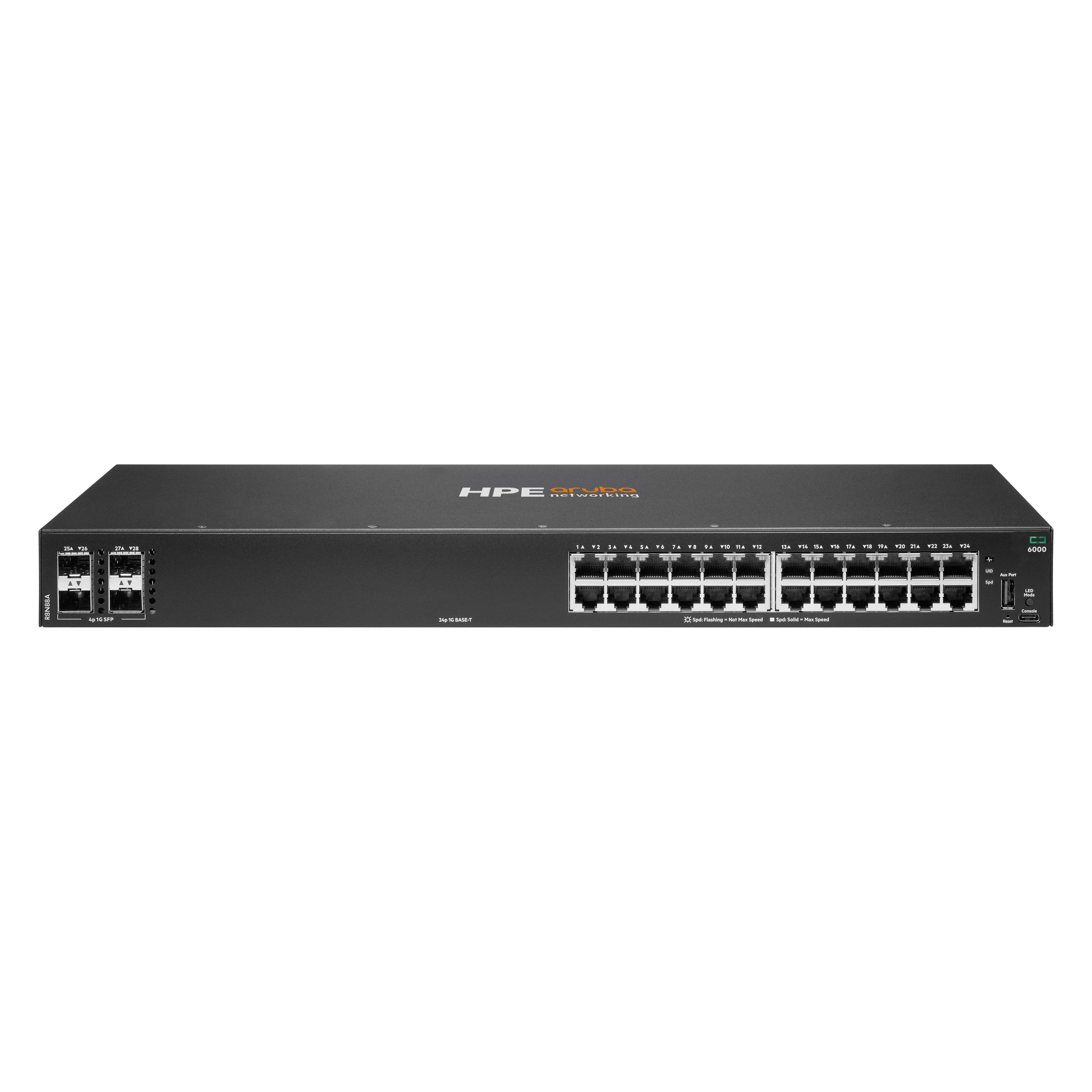 HPE Aruba 6000 24G 4Sfp Managed (24 Ports) (R8N88A)