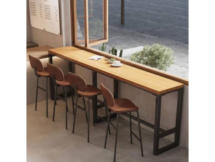 Bartisch Stehtisch Hochtisch Bistrotisch Theke Küche Rechteckig Schmal Holz Bartisch Stehtisch Hochtisch Bistrotisch, Theke Küche Schmal Rechteckig, Esstisch Holz Metall Industrial Balkon Wohnzimmer
