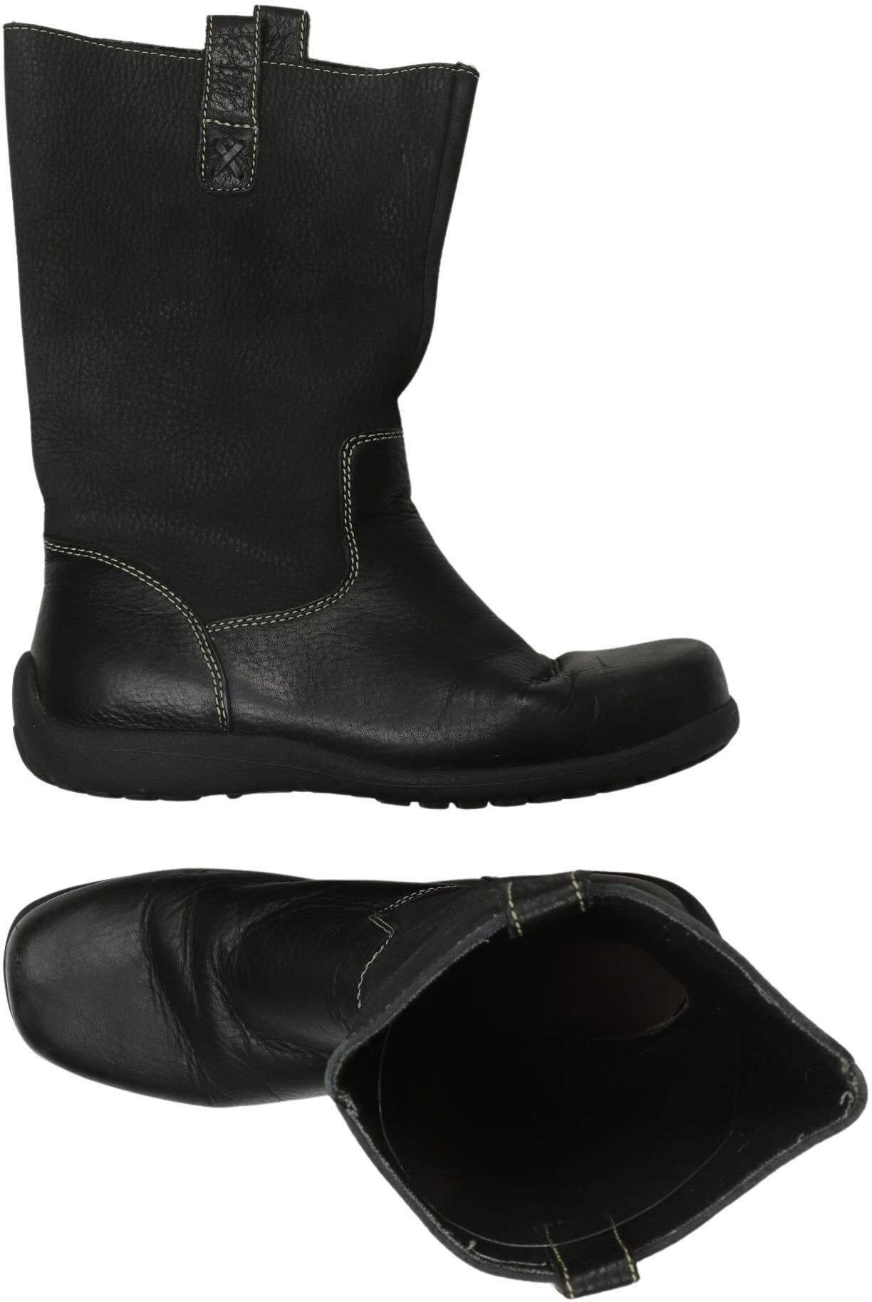 Lands End Damen Stiefel, Schwarz, Gr. EU 41 (UK 7.5), Leder - Second Hand