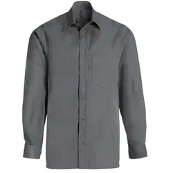 Hemd langarm "2520" - XS - grau-meliert