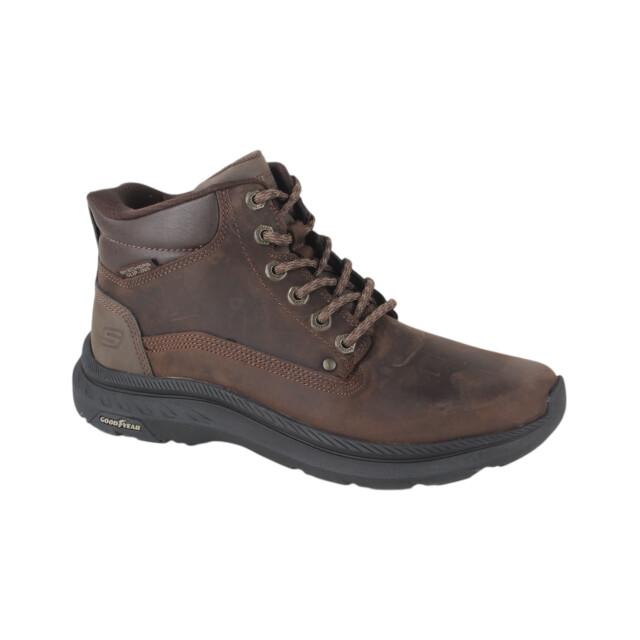 Skechers Pollard Waylon Leder Herren Cocoa Stiefeletten
