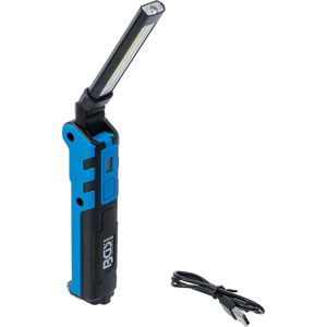 BGS-technic Arbeitsleuchte 85334 COB, LED, 360 & 150 Lumen, mit Haken, Magnet & Akku