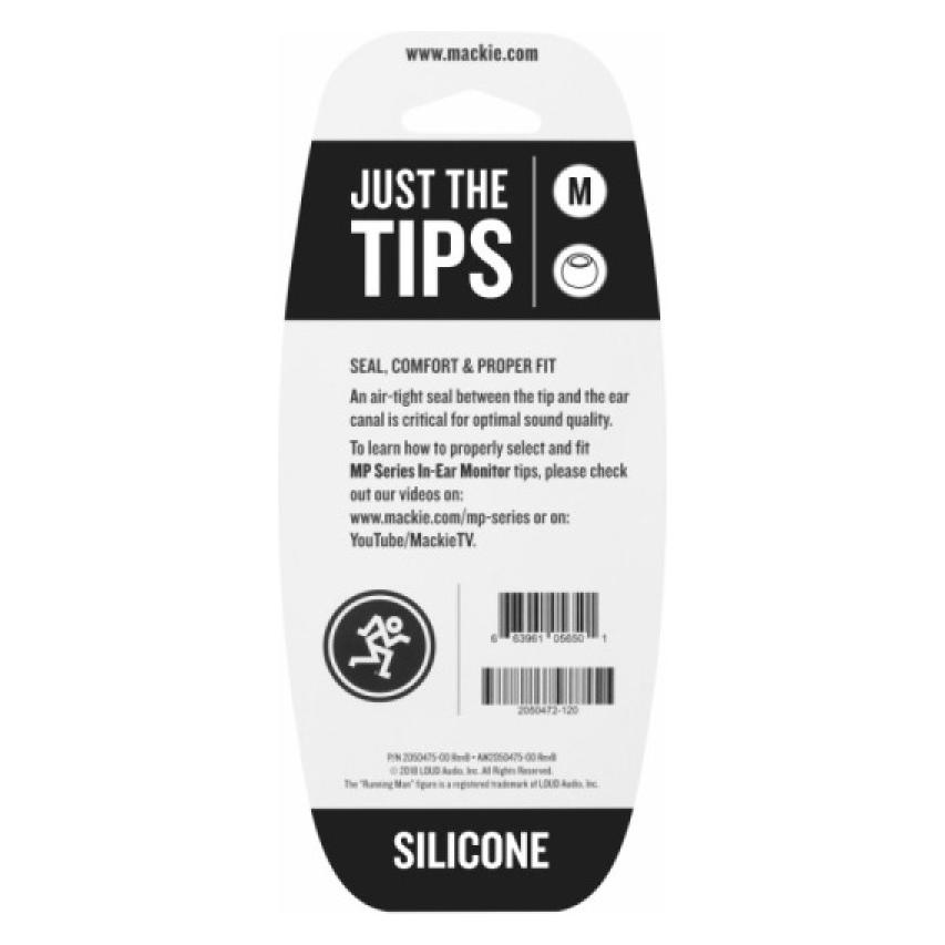 Mackie MP & CR Buds Medium Silicone Black Tips Kit (2050472-120)