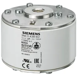 Siemens 3NC3243-6U SITOR-Sicherungseinsatz, mit beidseitigem Innengewinde, NH3, In: 1250 A, aR 3NC32436U  - 3 Stück