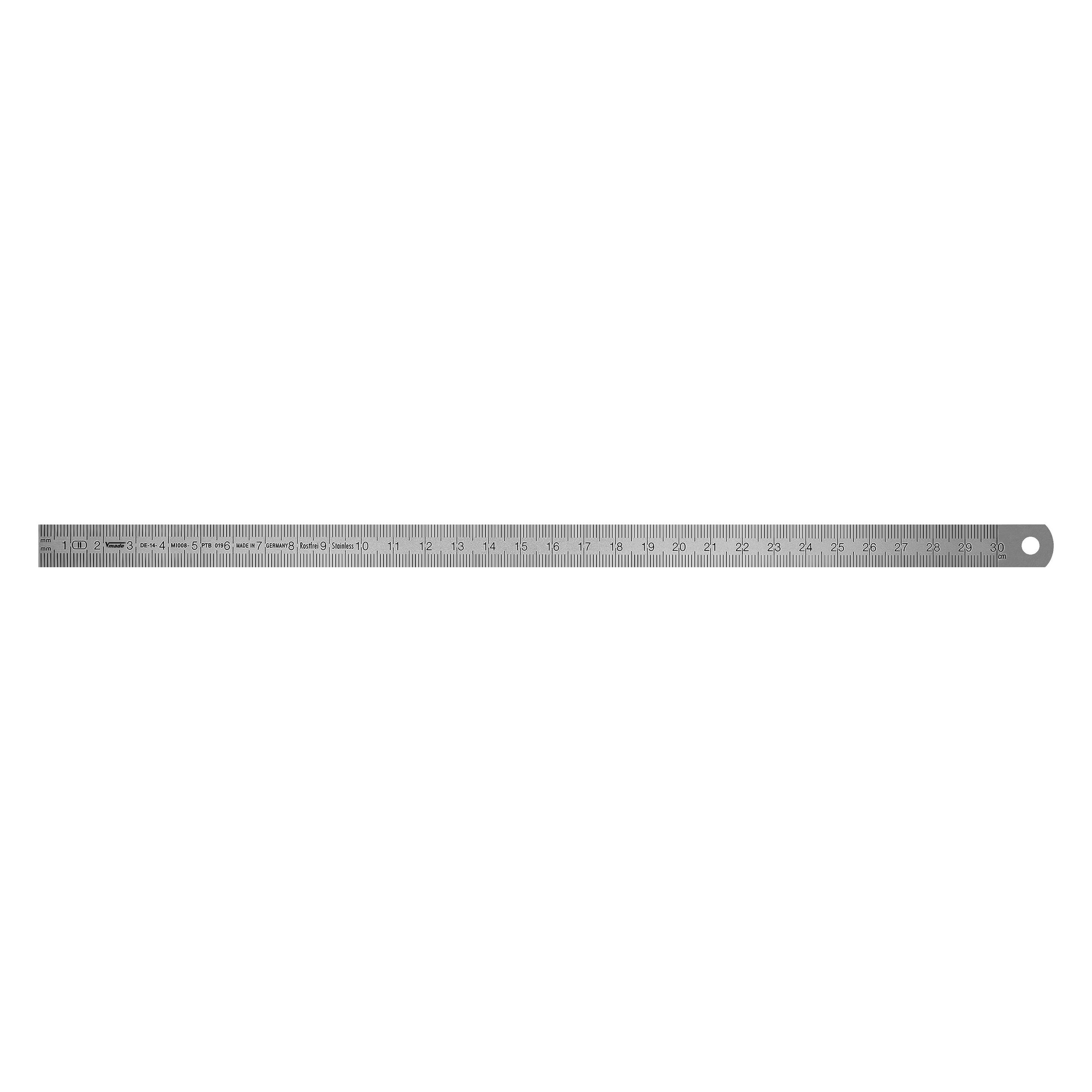 Vogel Germany Stahlmassstab Typ A Messbereich 300 mm Querschnitt 13 mm x 0,5 mm (30 cm, Stahl) (1010010030)