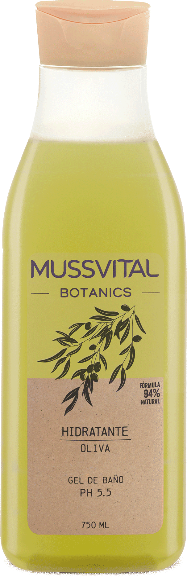 Mussvital Botanics Olive Bath Gel 750 ml