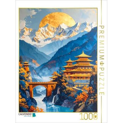 CALVENDO Puzzle Weg durch die Berge - Buddhismus in Tibet | 1000 Teile Lege-Größe 64x48cm Foto-Puzzle für glückliche Stunden