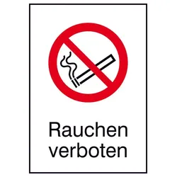 SafetyMarking® Verbotsaufkleber Rauchen verboten 13.1 cm x 18.5 cm