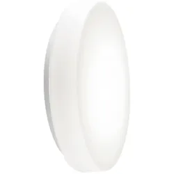 Zafferano Wand-/deckenleuchte mit bajonettfassung. ø 400 x 110 mm. sensor 16,0 w led 3000 k – schutzart ip20 – weiß, weißes glas.