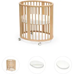 Stokke® Sleepi™ Bundle Sleepi Mini inkl. Matratze und Spannbetttuch, natur