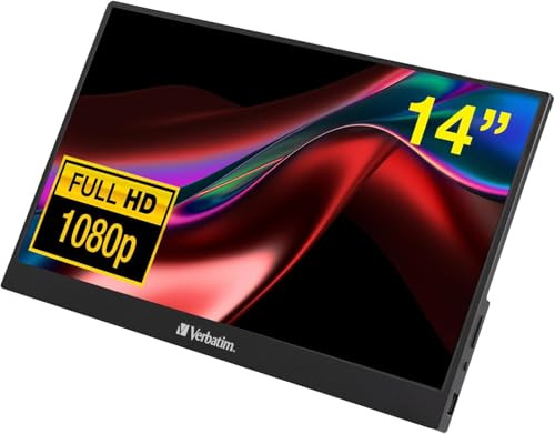 Verbatim PMT-14 Draagbaar beeldscherm - 14 inch (35,56 cm) - Full HD (1080p) - LCD